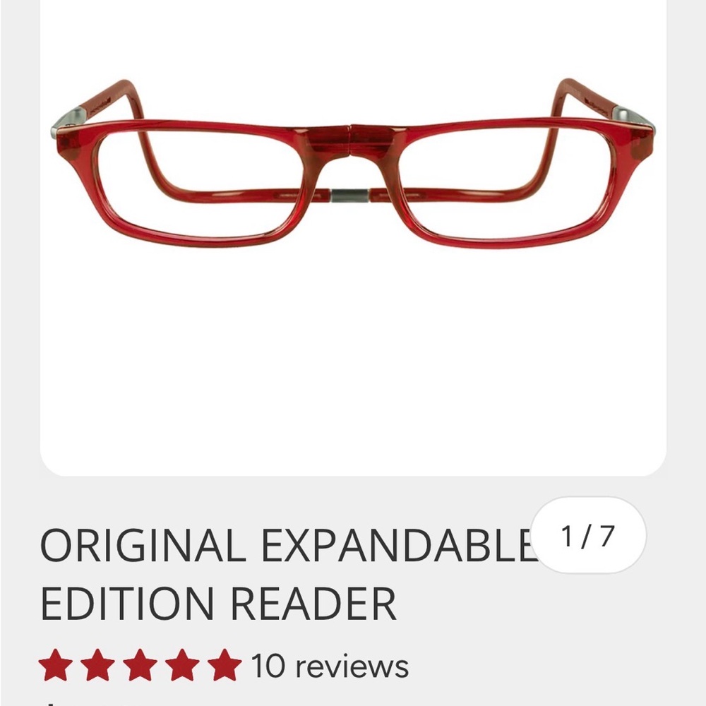Red Expandable Reader Glasses
